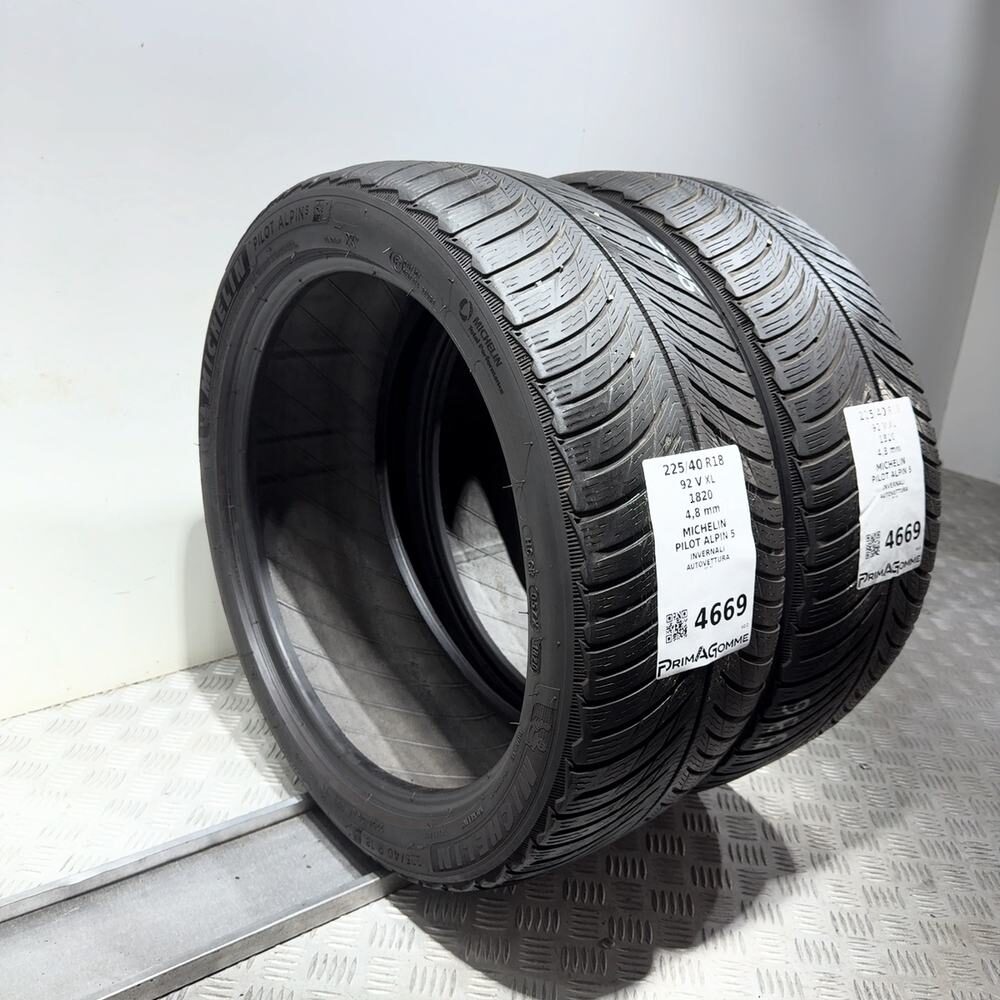 Gomme Usate 225 40 R18 92V XL Michelin Pilot Alpin 5 Invernali | Gomme Usate | PrimaGomme.it MICHELIN Pilot Alpin 5 225/40 R18 92V, dettaglio fotografico 5