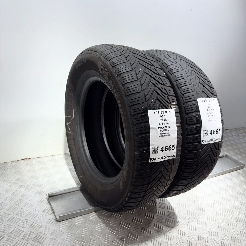Gomme Usate 195 65 R15 91T Michelin Alpin 6 Invernali | Gomme Usate | PrimaGomme.it MICHELIN Alpin 6 195/65 R15 91T, dettaglio fotografico 5
