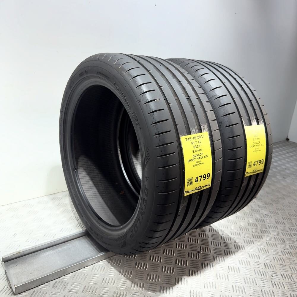 Gomme Usate 245 40 ZR17 95Y XL Dunlop Sport Maxx RT2 71% Estive | Gomme Usate | PrimaGomme.it DUNLOP SPORT MAXX RT2 245/40 ZR17 95Y: fino a 300 km/h, dettaglio fotografico 5