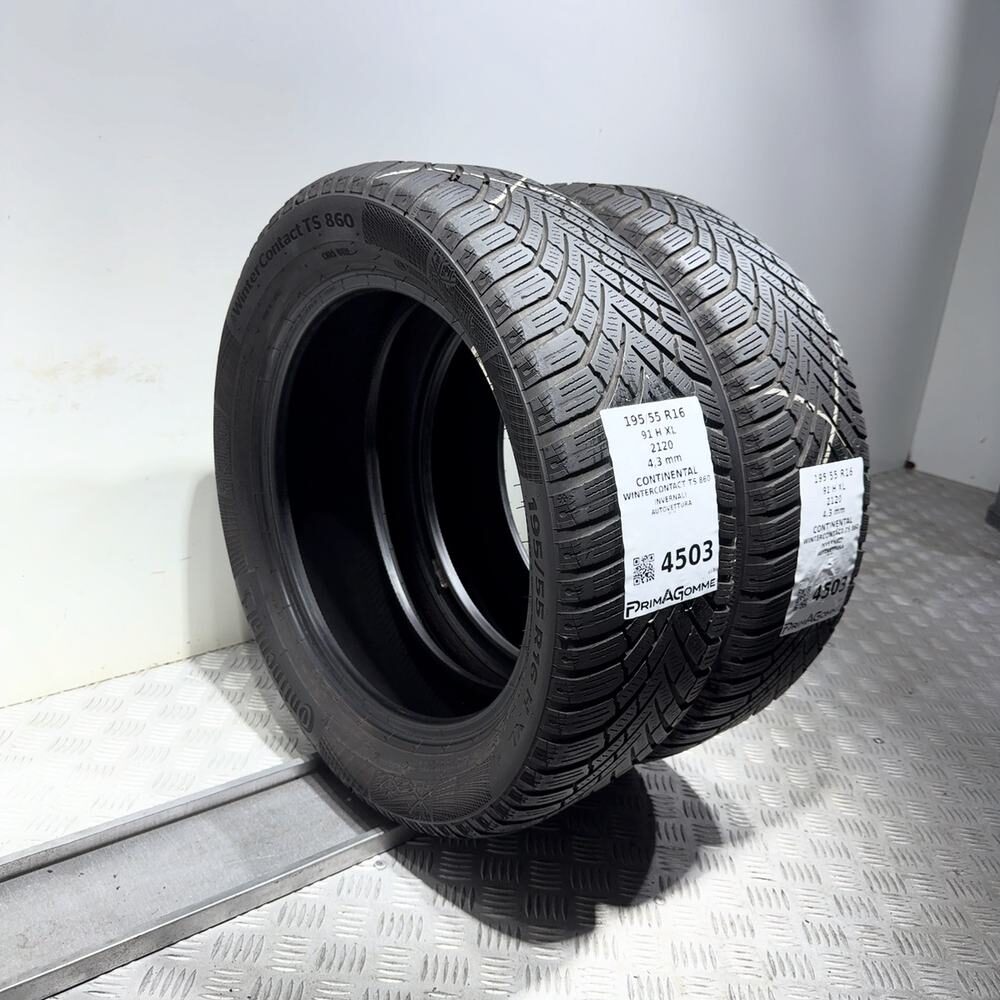 Gomme Usate 195 55 R16 XL 91H Continental Wintercontact TS 860 Invernali | Gomme Usate | PrimaGomme.it CONTINENTAL Wintercontact TS 860 195/55 R16 91H, dettaglio fotografico 7