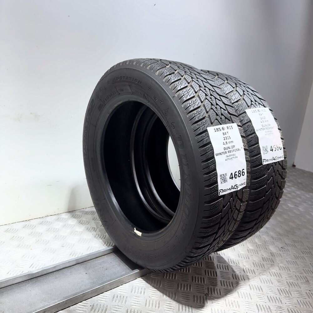 Gomme Usate 185 60 R15 84T Dunlop Winter Response 2 Invernali | Gomme Usate | PrimaGomme.it DUNLOP Winter Response 2 185/60 R15 84T, dettaglio fotografico 7