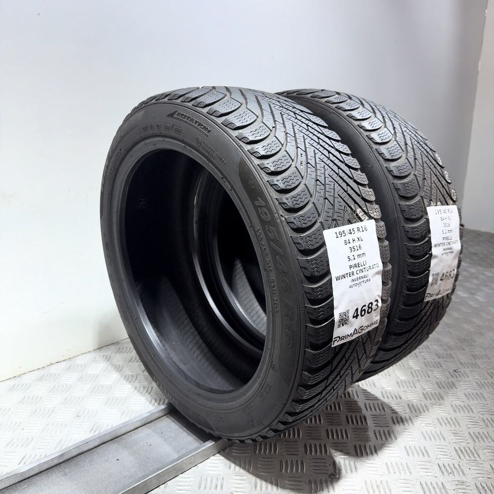 Gomme Usate 195 45 R16 84H XL Pirelli Winter Cinturato 73% Invernali | Gomme Usate | PrimaGomme.it PIRELLI Winter Cinturato 195/45 R16 84H, dettaglio fotografico 7