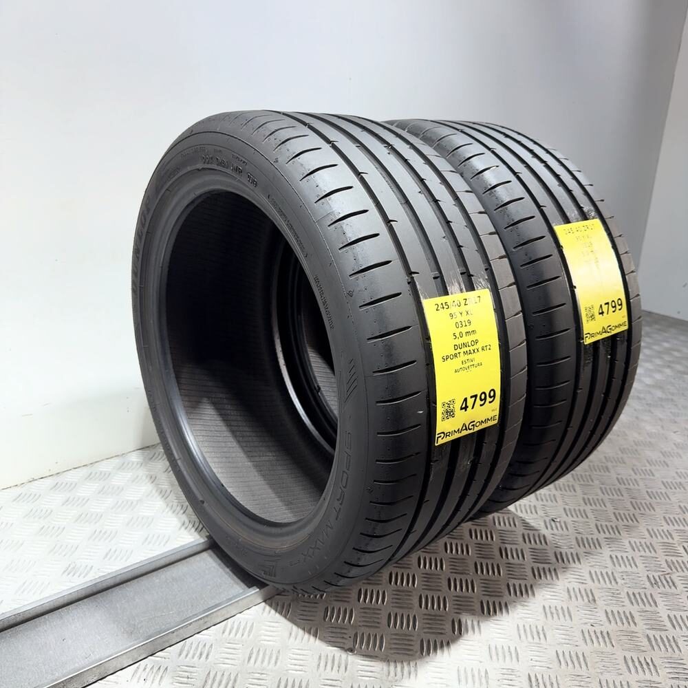 Gomme Usate 245 40 ZR17 95Y XL Dunlop Sport Maxx RT2 71% Estive | Gomme Usate | PrimaGomme.it DUNLOP SPORT MAXX RT2 245/40 ZR17 95Y: fino a 300 km/h, dettaglio fotografico 7