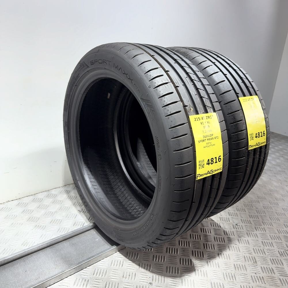 Gomme Usate 215 45 ZR17 91Y XL Dunlop Sport Maxx RT2 98% Estive | Gomme Usate | PrimaGomme.it DUNLOP SPORT MAXX RT2 215/45 ZR17 91Y: fino a 300 km/h, dettaglio fotografico 7