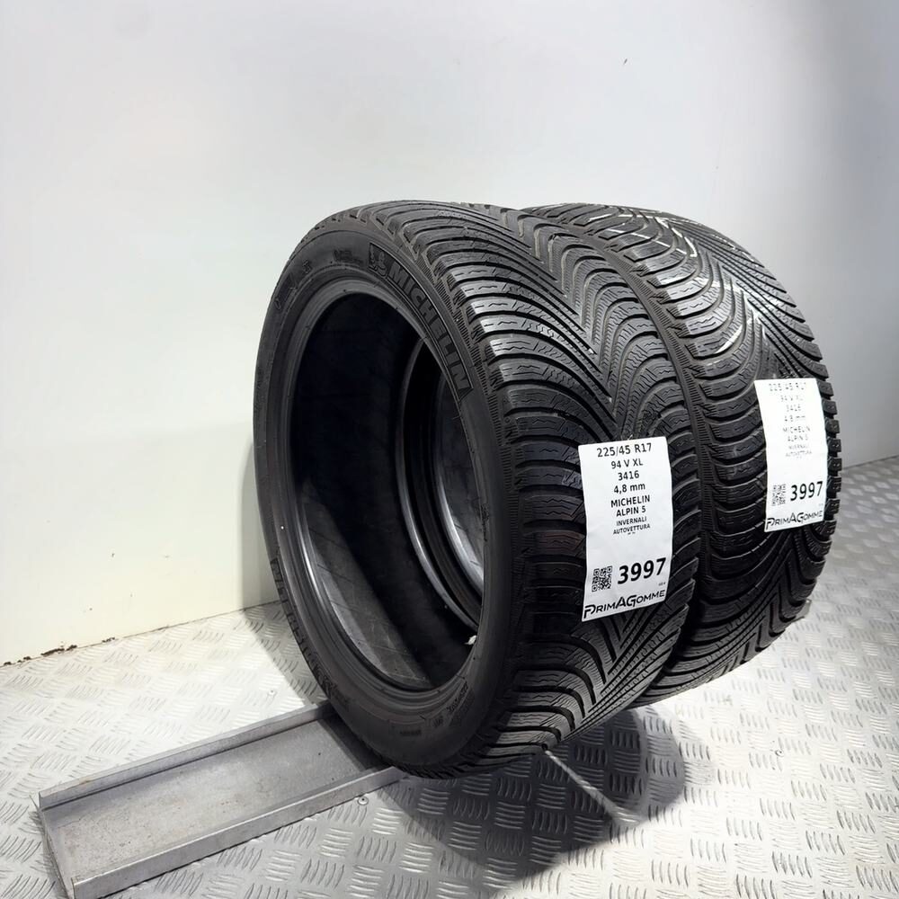 Gomme Usate 225 45 R17 94V XL Michelin Alpin 5 Invernali | Gomme Usate | PrimaGomme.it MICHELIN Alpin 5 225/45 R17 94V, dettaglio fotografico 8