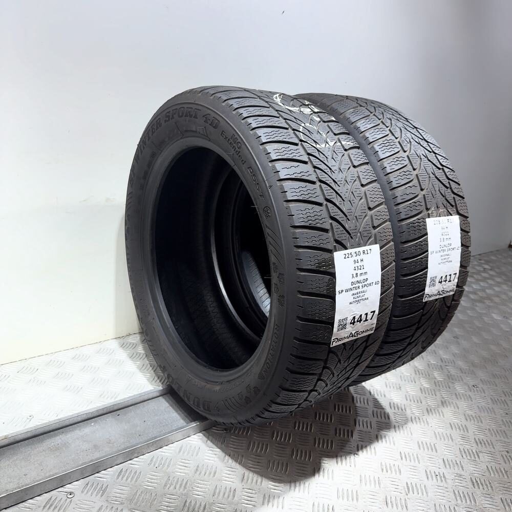 Gomme Usate 225 50 R17 94H Dunlop SP Winter Sport 4D RunFlat Invernali | Gomme Usate | PrimaGomme.it DUNLOP SP Winter Sport 4D 225/50 R17 94H, dettaglio fotografico 8