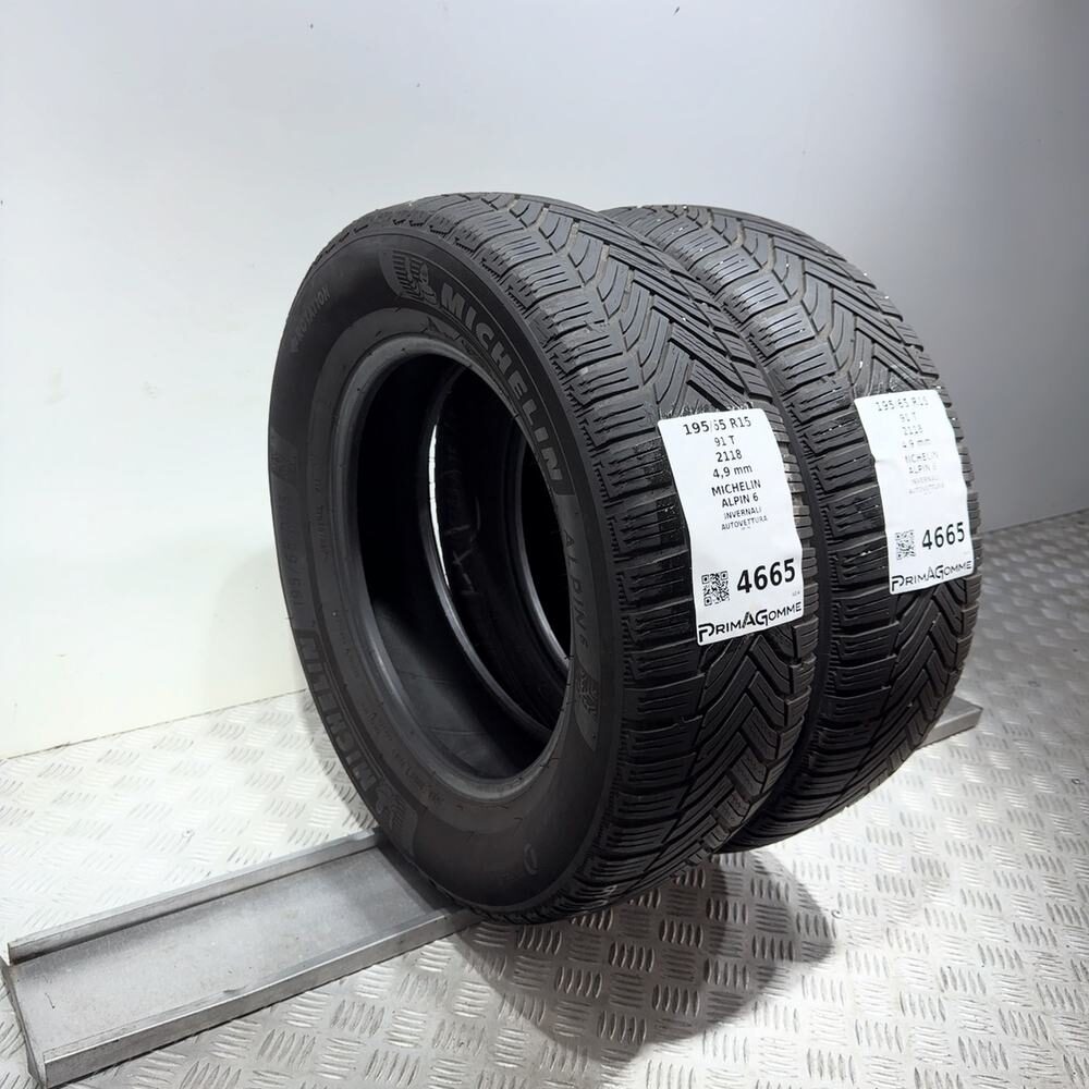 Gomme Usate 195 65 R15 91T Michelin Alpin 6 Invernali | Gomme Usate | PrimaGomme.it MICHELIN Alpin 6 195/65 R15 91T, dettaglio fotografico 8