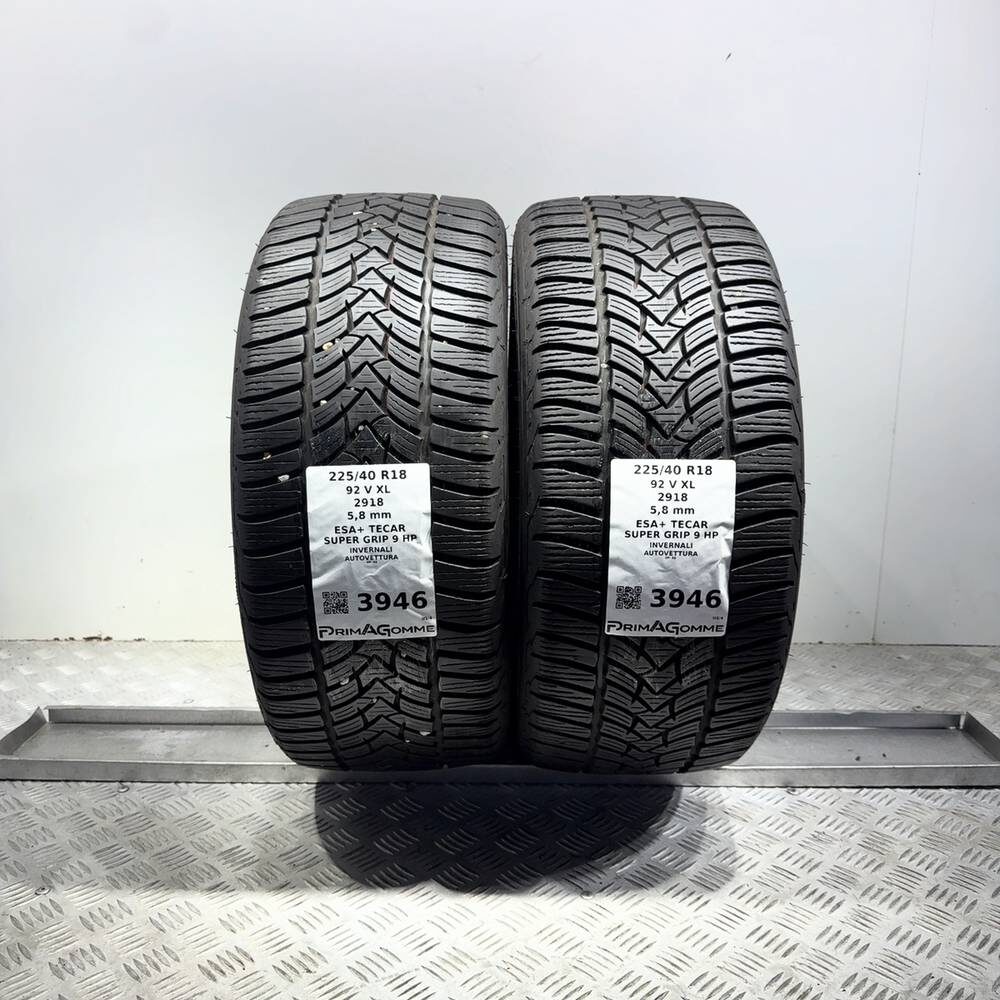 Gomme Usate 225 40 R18 92V XL Esa+ Tecar Super Grip 9 HP 83% Invernali | Gomme Usate | PrimaGomme.it ESA+ TECAR Super Grip 9 HP 225/40 R18 92V, dettaglio fotografico 9