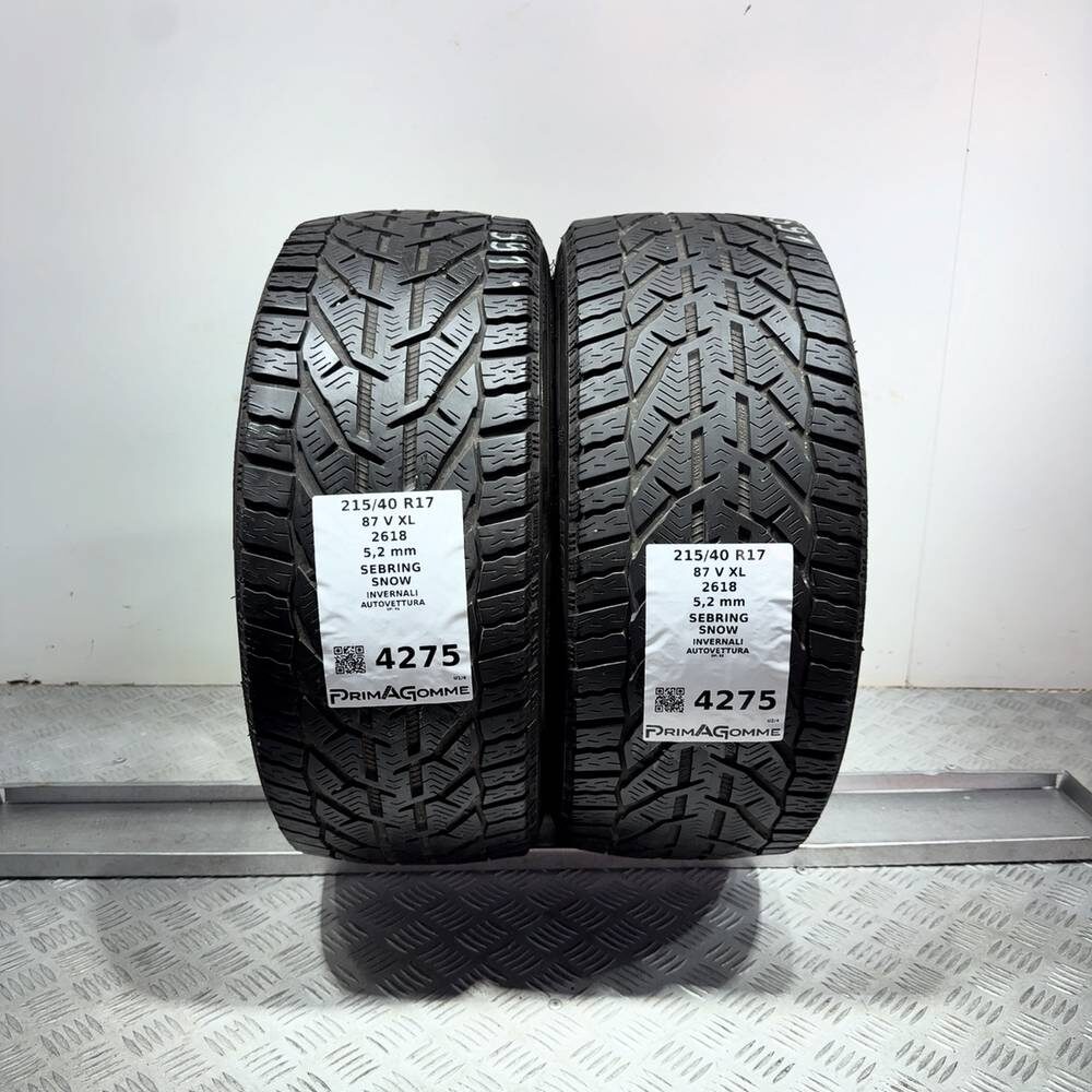 Gomme usate SEBRING Snow 215/40 R17 87V – foto 12 | Prima Gomme SEBRING Snow 215/40 R17 87V, dettaglio fotografico 12