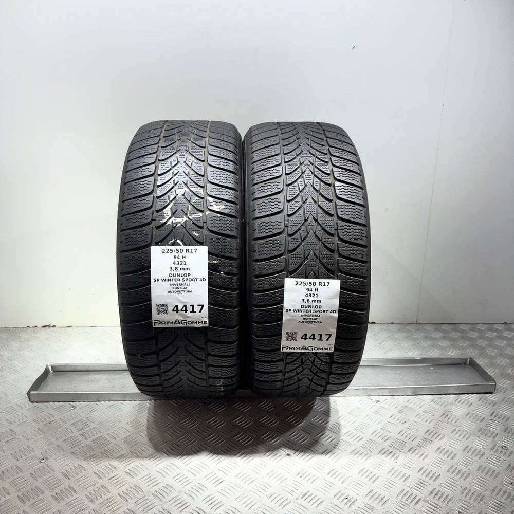 Gomme Usate 225 50 R17 94H Dunlop SP Winter Sport 4D RunFlat Invernali | Gomme Usate | PrimaGomme.it DUNLOP SP Winter Sport 4D 225/50 R17 94H, dettaglio fotografico 15