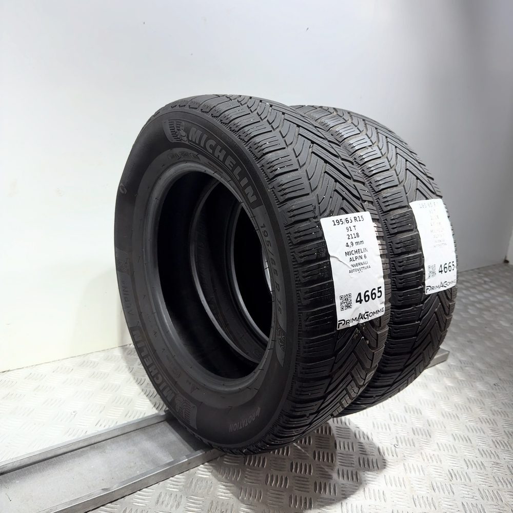 Gomme Usate 195 65 R15 91T Michelin Alpin 6 Invernali | Gomme Usate | PrimaGomme.it MICHELIN Alpin 6 195/65 R15 91T, dettaglio fotografico 15