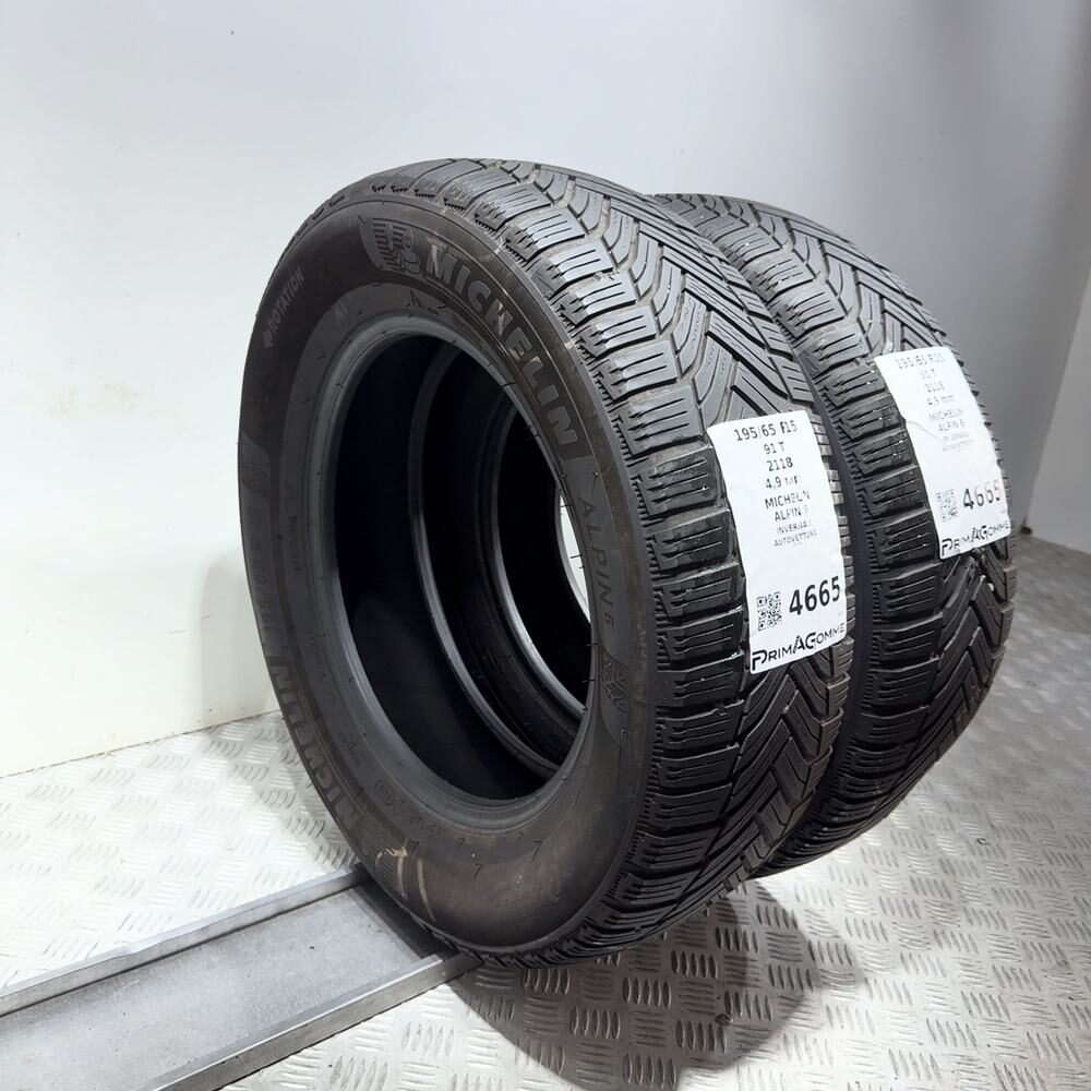 Gomme Usate 195 65 R15 91T Michelin Alpin 6 Invernali | Gomme Usate | PrimaGomme.it MICHELIN Alpin 6 195/65 R15 91T, dettaglio fotografico 17