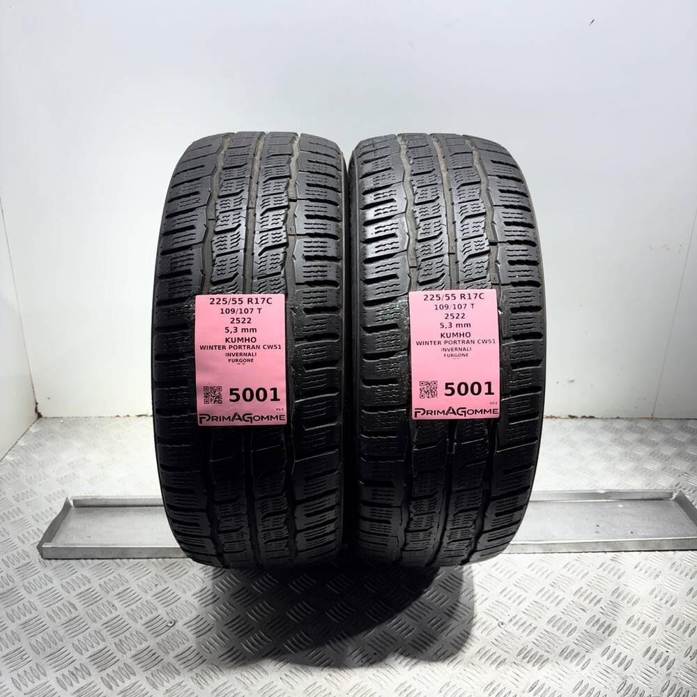 Gomme usate Kumho Winter Portran CW51 225/55 R17C 109/107T | Prima Gomme Gomme usate Kumho Winter Portran CW51 225/55 R17C 109/107T