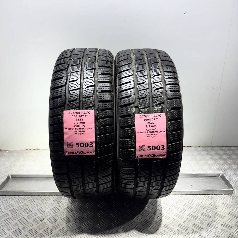 Gomme usate Kumho Winter Portran CW51 225/55 R17C 109/107T | Prima Gomme Gomme usate Kumho Winter Portran CW51 225/55 R17C 109/107T