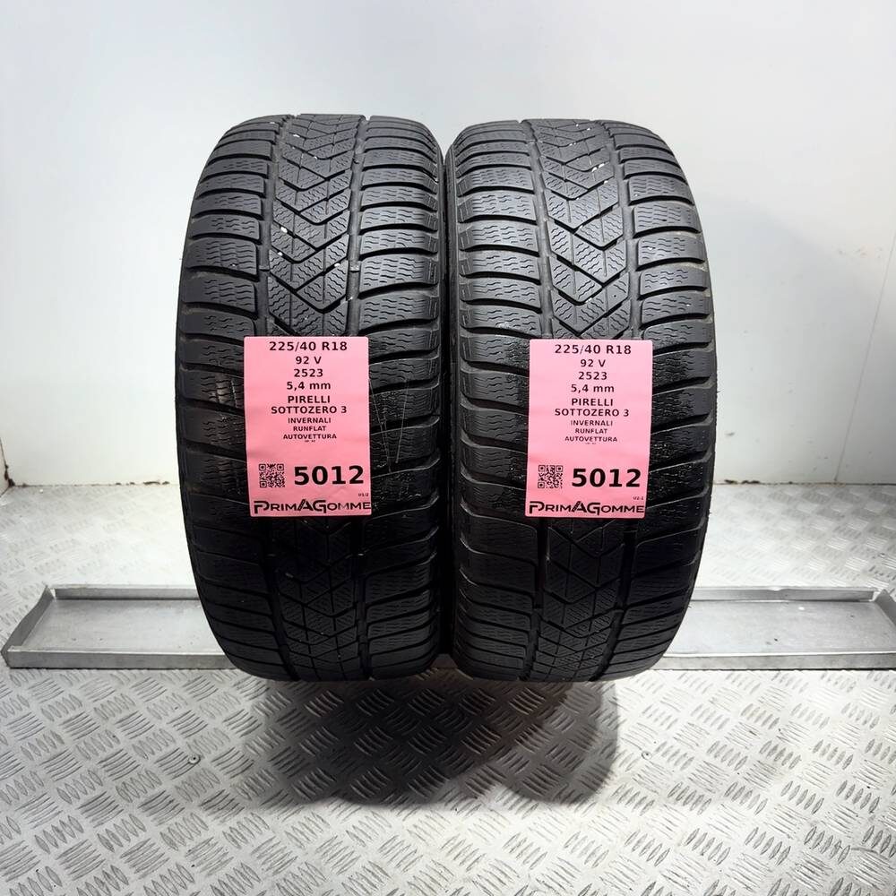 Gomme usate PIRELLI Sottozero 3 225/40 R18 92V | Prima Gomme Gomme usate PIRELLI Sottozero 3 225/40 R18 92V