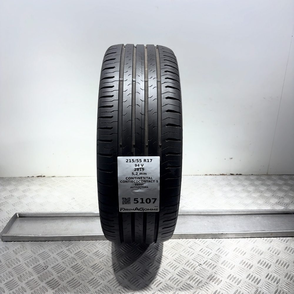 Gomma usata CONTINENTAL ContiEcoContact 5 215/55 R17 94V | Prima Gomme Gomma usata CONTINENTAL ContiEcoContact 5 215/55 R17 94V
