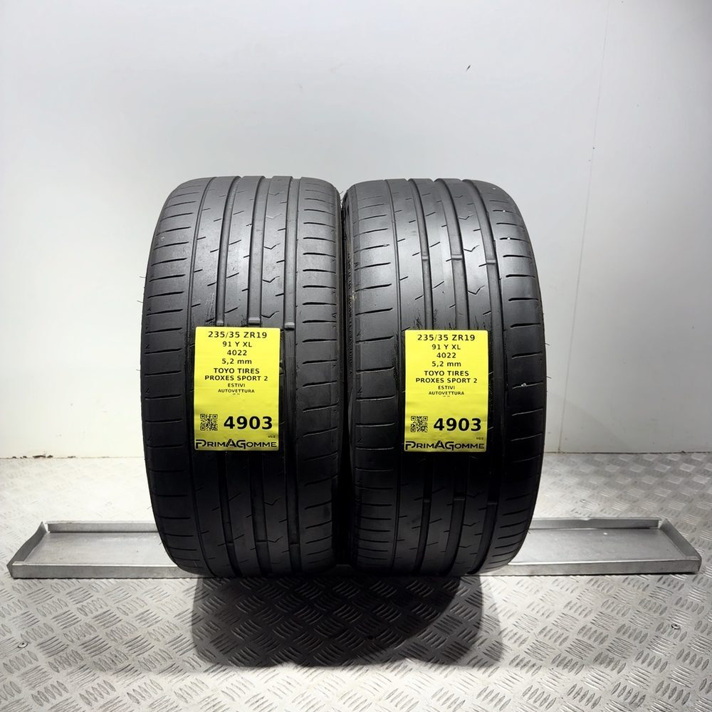 Gomme Usate 235 35 ZR19 91Y XL Toyo Tires Proxes Sport 2 74% Estive | Gomme Usate | PrimaGomme.it Gomme usate TOYO TIRES Proxes Sport 2 235/35 ZR19 91Y: fino a 300 km/h