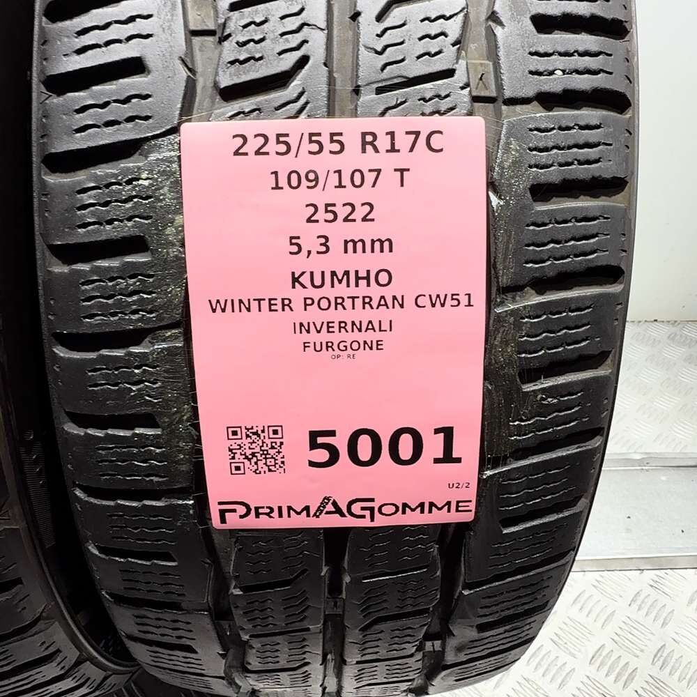 Gomme usate Kumho Winter Portran CW51 225/55 R17C 109/107T – foto 03 | Prima Gomme Kumho Winter Portran CW51 225/55 R17C 109/107T, dettaglio fotografico 3