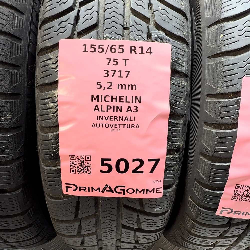Gomme usate MICHELIN Alpin A3 155/65 R14 75T – foto 03 | Prima Gomme MICHELIN Alpin A3 155/65 R14 75T, dettaglio fotografico 3