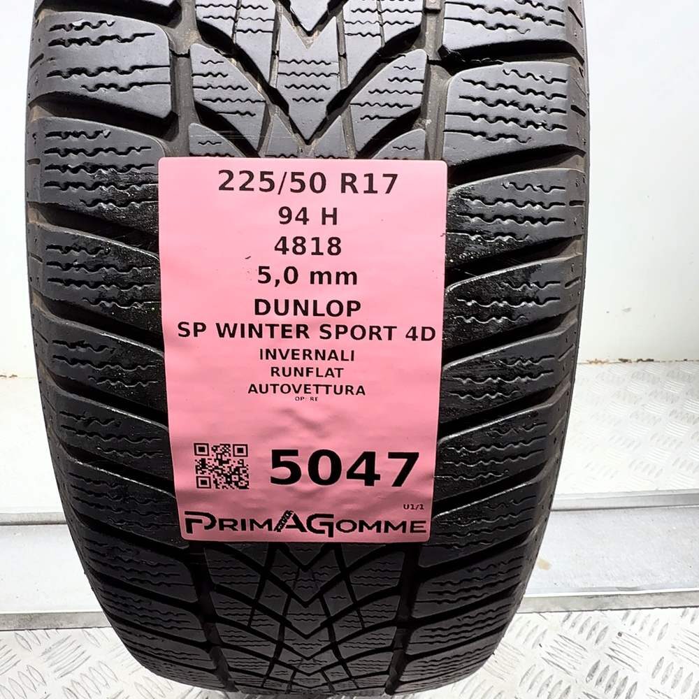 Gomma usata DUNLOP SP Winter Sport 4D 225/50 R17 94H – foto 03 | Prima Gomme DUNLOP SP Winter Sport 4D 225/50 R17 94H, dettaglio fotografico 3