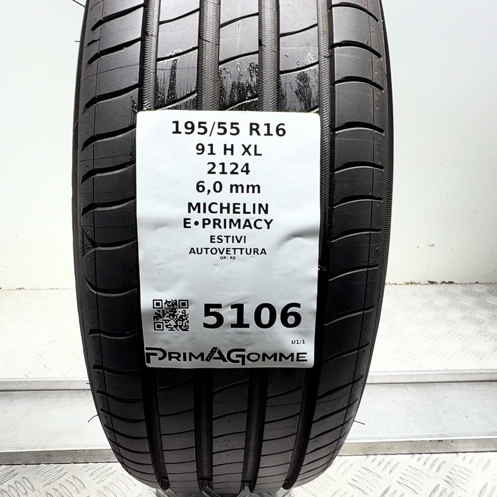 Gomma usata MICHELIN E•Primacy 195/55 R16 91H – foto 03 | Prima Gomme MICHELIN E•Primacy 195/55 R16 91H, dettaglio fotografico 3