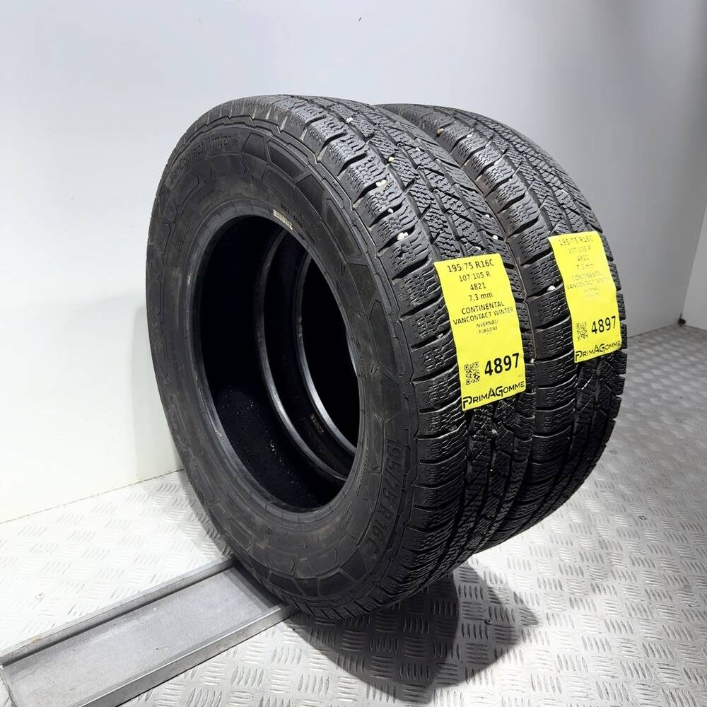 Gomme Usate 195 75 R16C 107/105R Continental Vancontact Winter 98% Invernali | Gomme Usate | PrimaGomme.it CONTINENTAL VanContact Winter 195/75 R16C 107/105R, dettaglio fotografico 5