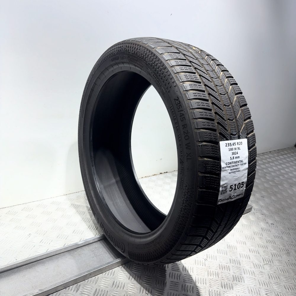 Gomma usata CONTINENTAL WinterContact TS870P 235/45 R20 100W: fino a 270 km/h – foto 05 | Prima Gomme CONTINENTAL WinterContact TS870P 235/45 R20 100W: fino a 270 km/h, dettaglio fotografico 5